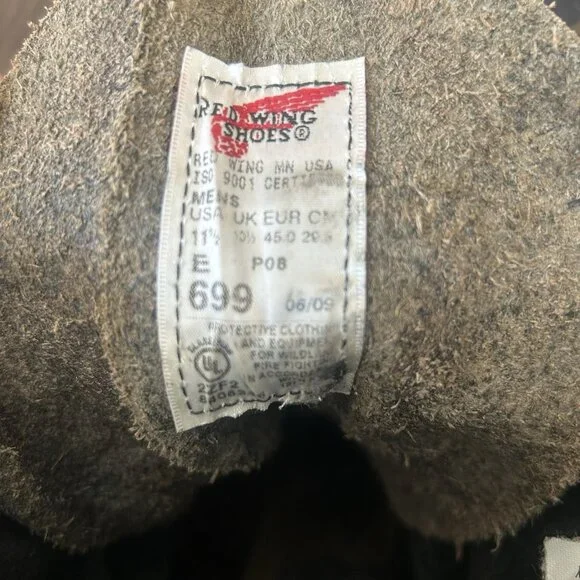 Red Wing 699 Wildland Soft Toe Logger Work Boots Mens 11.5 E - Picture 6 of 12